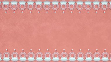 Dekoratif antika klasik barok süsü, Rönesans retro Victoria tarzı zarif çerçeve, sınırlı kraliyet kumaşı arka planı, pembe dantelli düğün aşk kağıdı şablonu, güzel tebrik kartı..