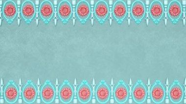 Dekoratif antika barok süsü, Rönesans retro Victoria tarzı zarif çerçeve, sınırlı kraliyet kumaşı arka planı, bayram kağıdı mavi şablonu, güzel tebrik kartı..