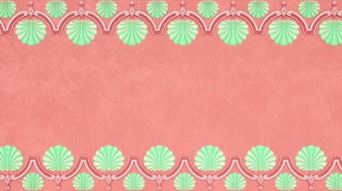 Dekoratif antika barok süsü, Rönesans retro Victoria tarzı zarif çerçeve, sınırlı kraliyet kumaşı, pembe düğün doğası bahar şablonu, güzel tebrik kartı..