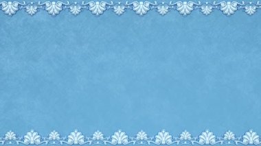Dekoratif antika barok süsü, Rönesans retro Victoria tarzı zarif çerçeve, sınırlı kraliyet kumaşı arka planı, bayram mavi ışık şablonu, güzel tebrik kartı..