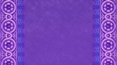 Dekoratif antika klasik barok süsü, Rönesans retro Victoria tarzı zarif çerçeve, sınırlı kraliyet kumaşı arka planı, mor menekşe sanatsal şablonu, kağıt bayramı tebrik kartı.