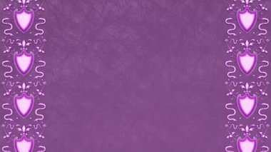 Dekoratif antika klasik barok süsü, Rönesans retro Victoria tarzı zarif çerçeve, sınırlı kraliyet kumaşı arka planı, mor kağıt grunge şablonu, menekşe bayramı tebrik kartı.