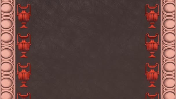 Декоративний Старовинний Античний Квітковий Бароковий Орнамент Ренесансна Ретро Вікторіанська Елегантна — стокове відео