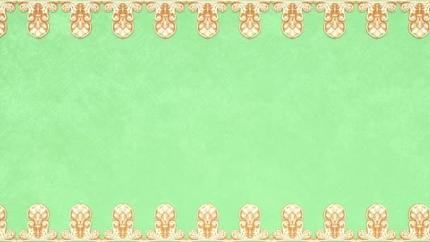 Декоративний Квітковий Бароковий Етнічний Кордон Копіювальним Простором Ренесансною Ретро Рамкою — стокове відео