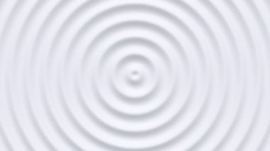 Beyaz ışık temiz eş merkezli modern dairesel dinamik soyut arka plan, 3D dikişsiz dalgalanma dalgaları, geometrik halka yuvarlak sıvı duvar kağıdı, fütüristik hareketli daireler.