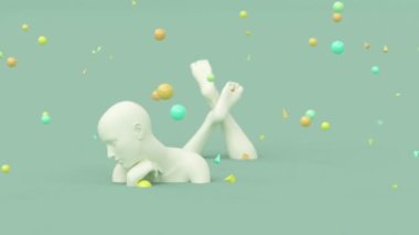 Modern, modaya uygun, gerçeküstü 3D canlandırma, çekici bir manken modeli, genç bir insan karakteri heykeli, şehvetli, baştan çıkarıcı bir kadın, oldukça romantik bir portre..