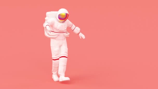 비행사 비행사 우주복을 비행사 유행하는 창조적 애니메이션 바다없는 — 비디오