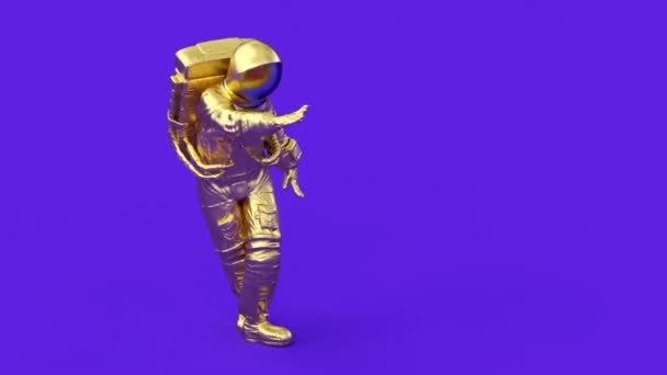 Surrealer Astronaut Oder Kosmonaut Oder Raumfahrer Raumanzug Futuristischer Science Fiction — Stockvideo