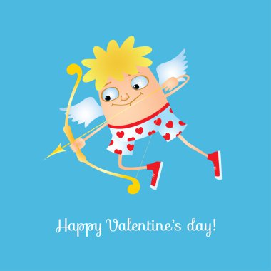 Cupid with fancy underpants clipart