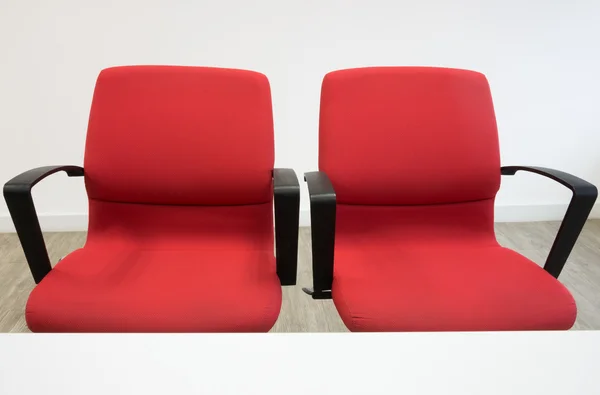 Two red chairs in office — Stock Photo, Image