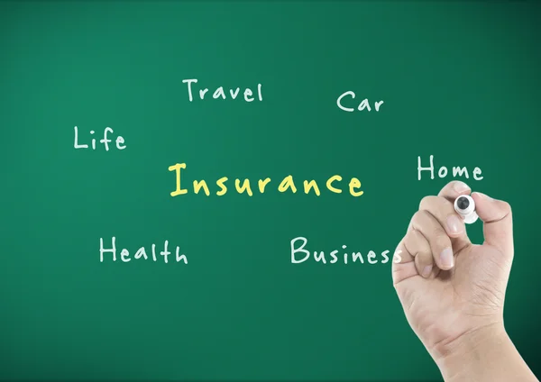 Insurance concept on blackboard — Stock Photo, Image
