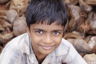 Kerala, Hindistan gülen çocuk