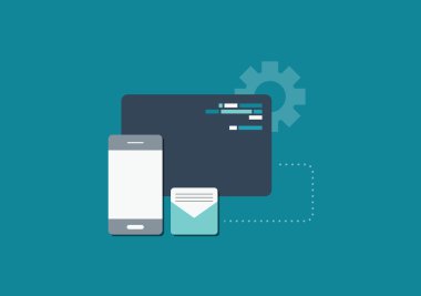 Düz illüstrasyon iş tasarım kümesi