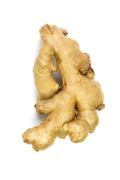Jahe Segar Diisolasi Pada Latar Belakang Putih Ginger Adalah Makanan — Stok Foto