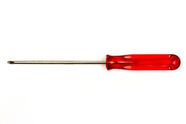 Phillips beyaz arkaplanda izole edilmiş kırmızı tornavida renkleri.