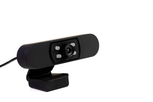 Black Webcam Isolated White Background — Fotografia de Stock