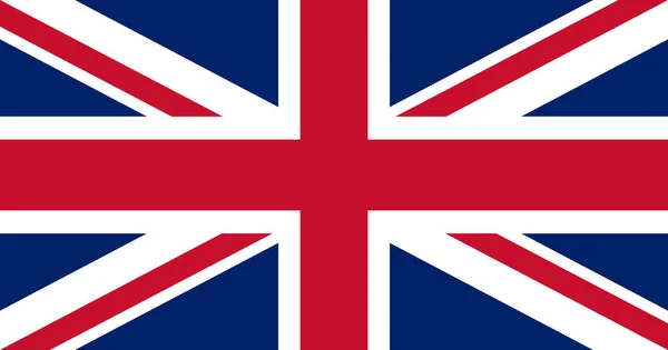 United Kingdom Flag Original Rgb Color Vector Illustration Design — Stockový vektor