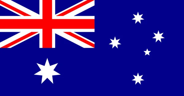 Australische Vlag Met Originele Rgb Kleur Vector Illustratie Ontwerp — Stockvector
