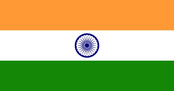 Ινδική Σημαία Αρχικό Σχέδιο Εικονογράφησης Φορέα Χρώματος Rgb — Διανυσματικό Αρχείο