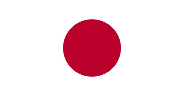 Japan Flagge Mit Original Rgb Farbvektor Illustrationsdesign — Stockvektor