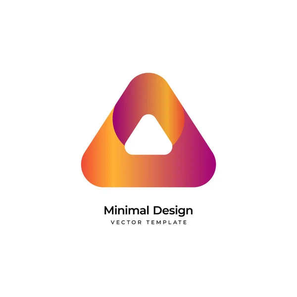 Pyramide Minimale Logo Vorlage Vektorillustration — Stockvektor