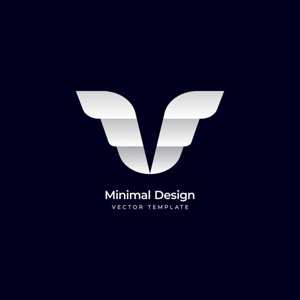 Abstrakte Flügel Minimale Logo Vorlage Vektorillustration — Stockvektor
