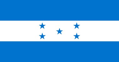 Orijinal RGB renk çizimi çizimine sahip Honduras bayrağı