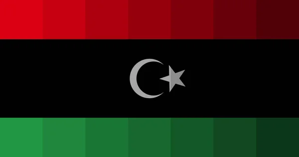 Hintergrund Der Libyschen Flagge — Stockfoto