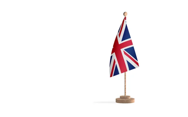 United Kingdom Flagpole White Space Background Image — Foto de Stock