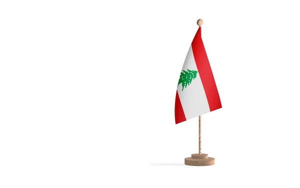 Lebanon Flagpole White Space Background Image — ストック写真
