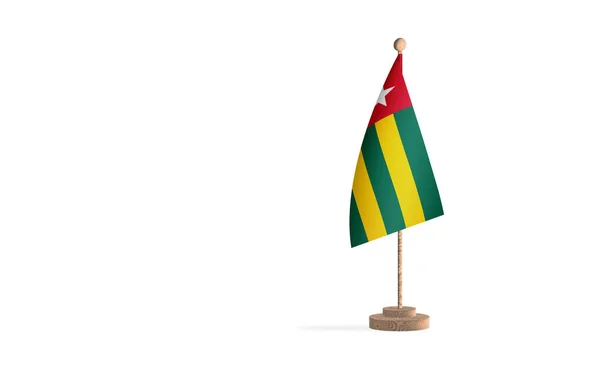 Togo Flagpole White Space Background Image — Foto de Stock