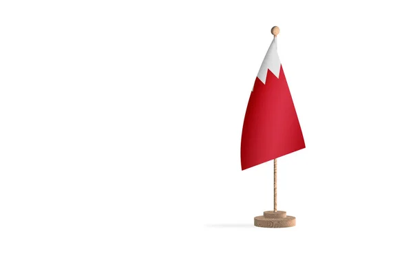Σημαία Μπαχρέιν Λευκό Φόντο — Φωτογραφία Αρχείου