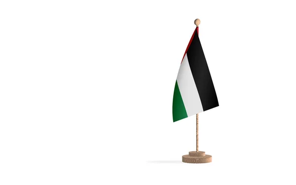 Palästina Fahnenmast Mit Weißraum Hintergrundbild — Stockfoto