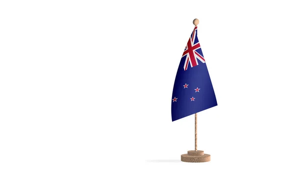 New Zealand Flagpole White Space Background Image — Fotografia de Stock