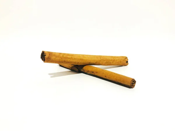 Fragrant Cinnamon Sticks White Background — 스톡 사진