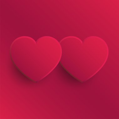 Sevgililer günü arka plan - iki pembe Kalpler