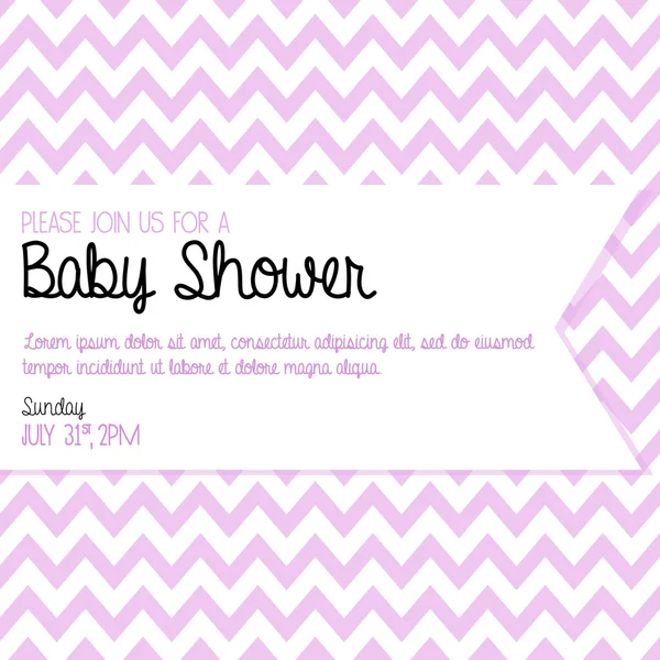 Convite para Baby Girl — Vetor de Stock