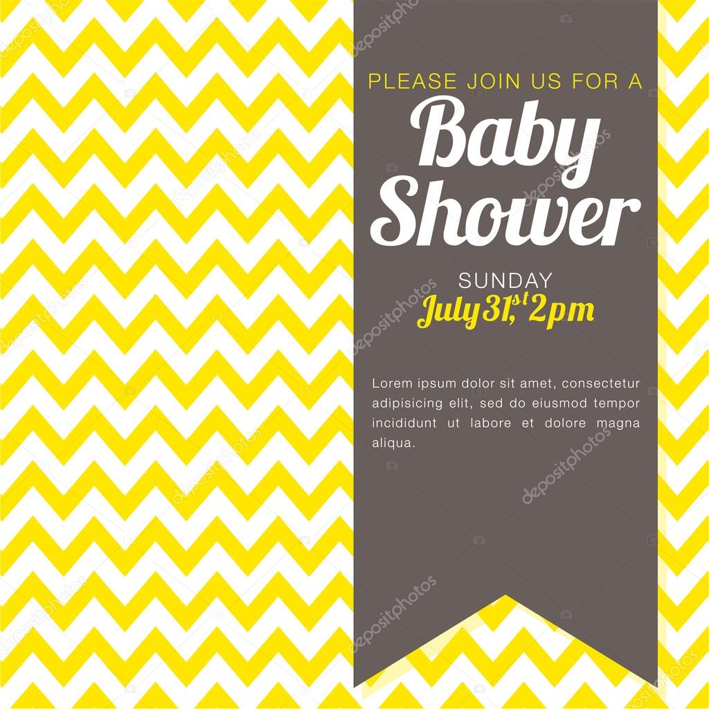 Unisex baby shower invitation