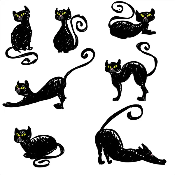 Black cat — Stock Vector