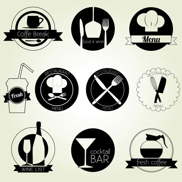 Set di etichette di design menu — Vettoriale Stock