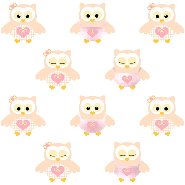 Cute owls. — Stock Vector