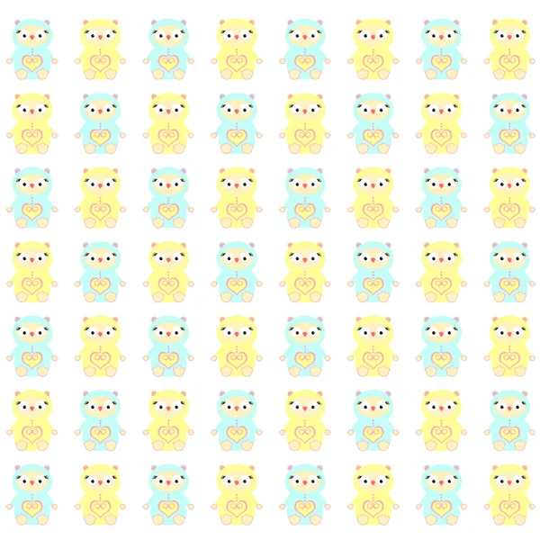 Cute Doll pattern. — Stock Vector