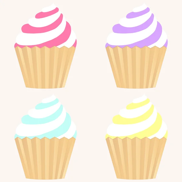 Cupcakes. — Vetor de Stock
