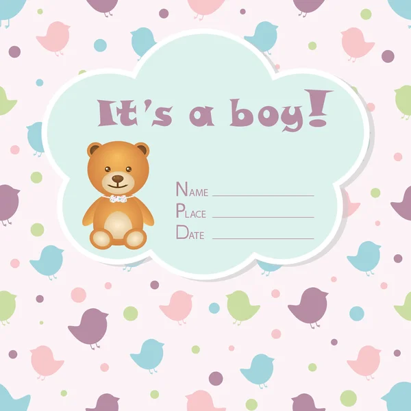 Carte de douche bébé. — Image vectorielle