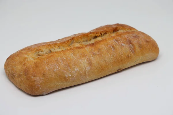 Ciabatta Läckert Färskt Vitt Bröd Ordentlig Hälsosam Kost — Stockfoto