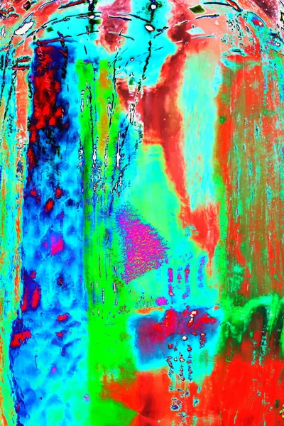 Abstraktion Blendung Auf Glas Veränderte Farbe Bunter Hintergrund Hellen Farben — Stockfoto