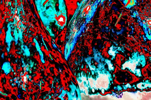 Абстракция Красных Тонах Яркий Разноцветный Фон Объекты Измененном Цвете — стоковое фото