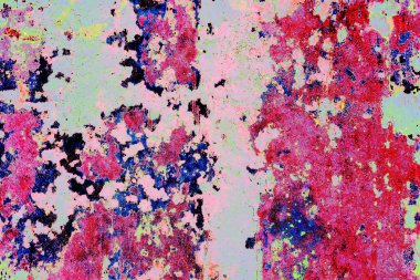 Sıva üzerindeki boya darbeleri, Ham renk şeması değiştirildi, renkli arkaplan