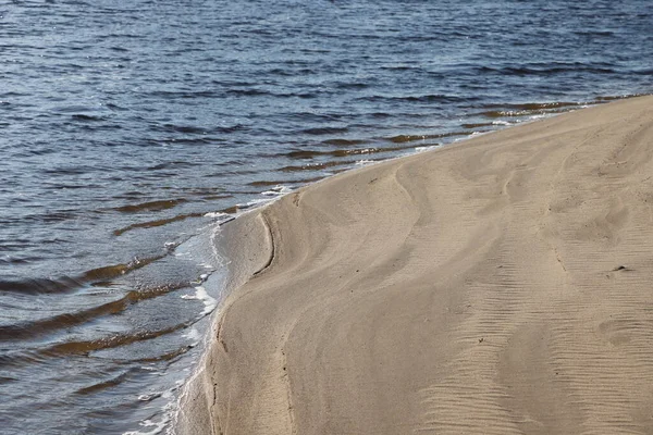 Природа Зимой Берегу Волги Лед Песком Снегом Речной Песок — стоковое фото