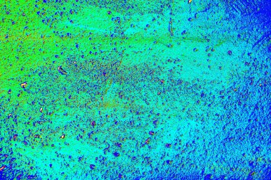 Fotoğrafta mor ve mavi pembeye boyanmış eski bir beton duvarın güzel yatay dokusu, renk şeması değiştirilmiş.